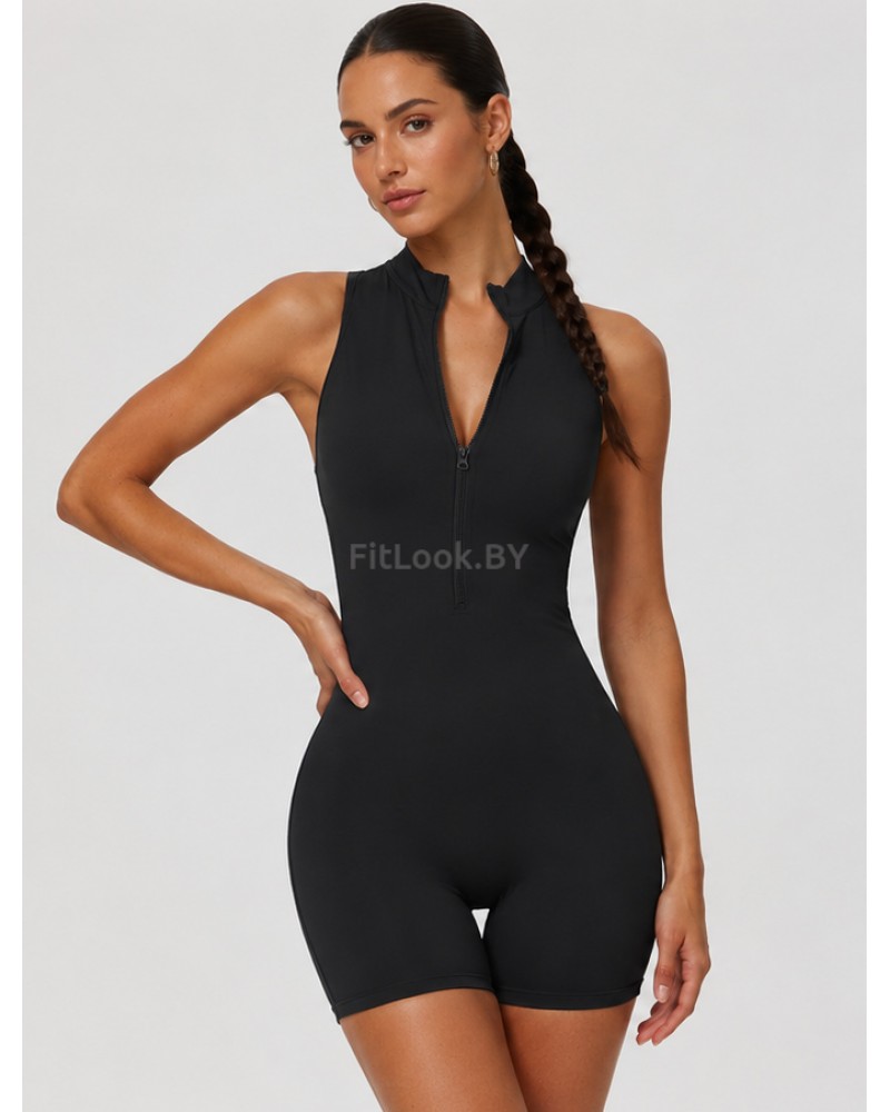 Спортивный комбинезон (ромпер) Zip Active Black