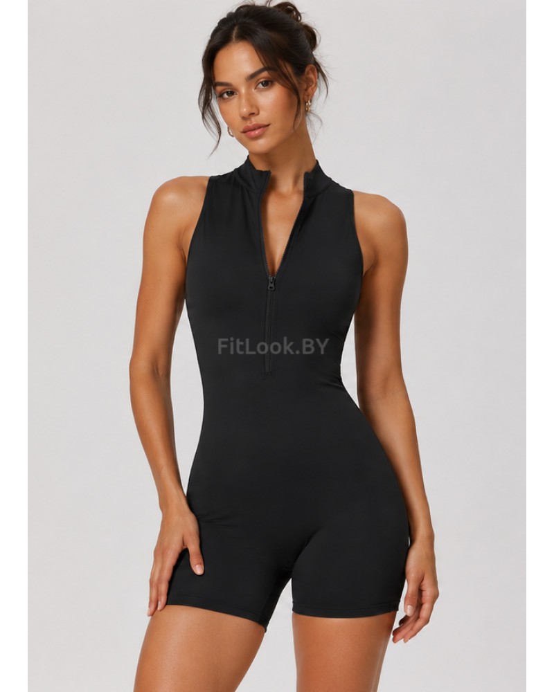 Спортивный комбинезон (ромпер) Zip Active Black