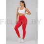 Лосины со сборочкой и V-образным поясом Shape Up (Красные)