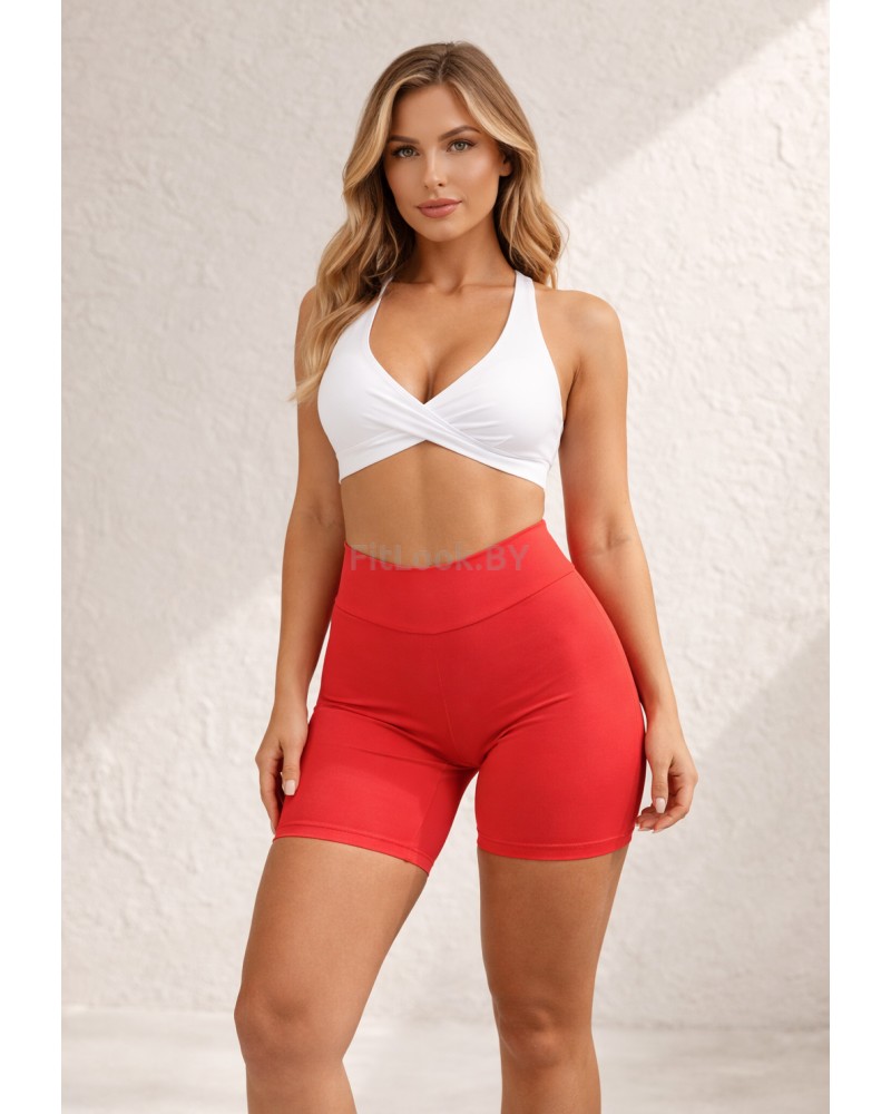 Красные спортивные шорты со сборочкой ShapeUP Red