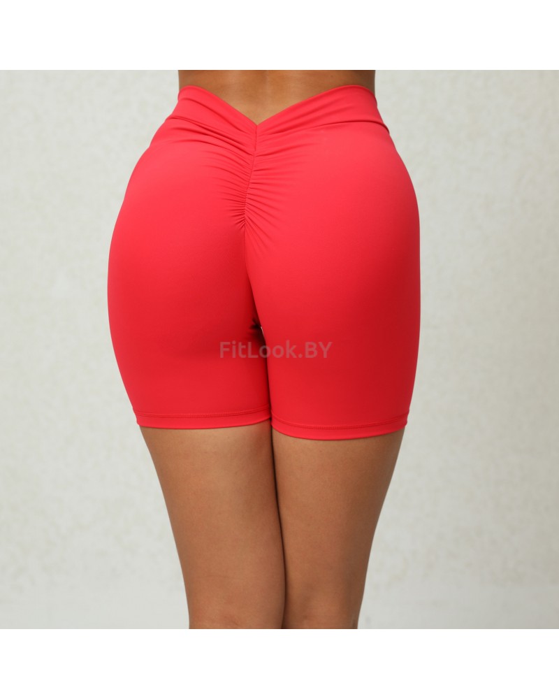 Красные спортивные шорты со сборочкой ShapeUP Red