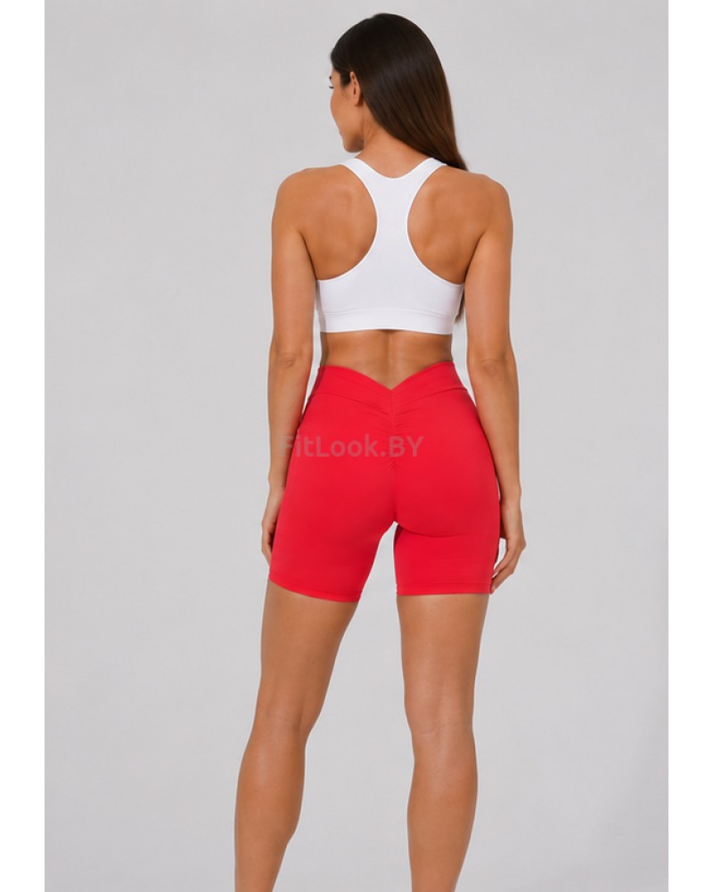 Красные спортивные шорты со сборочкой ShapeUP Red