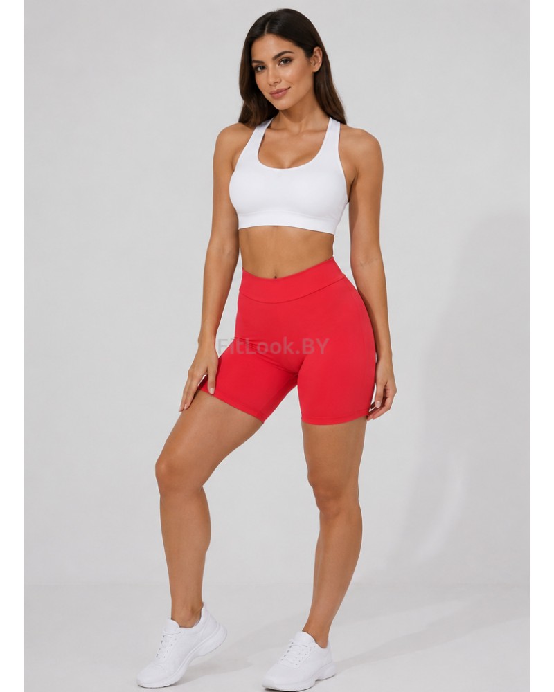 Красные спортивные шорты со сборочкой ShapeUP Red