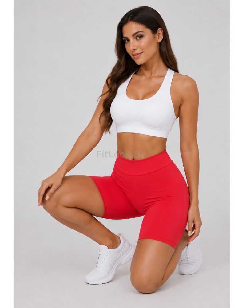 Красные спортивные шорты со сборочкой ShapeUP Red