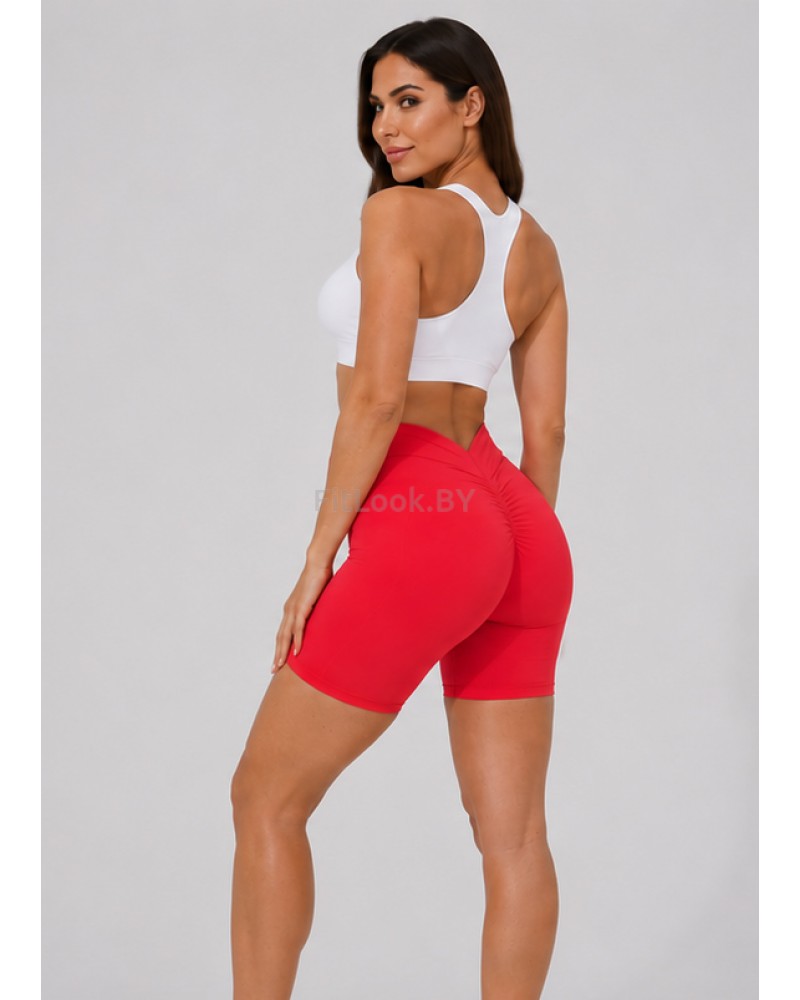 Красные спортивные шорты со сборочкой ShapeUP Red
