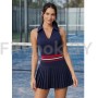 Теннисный костюм женский (юбка + поло)  Padel Core Blue