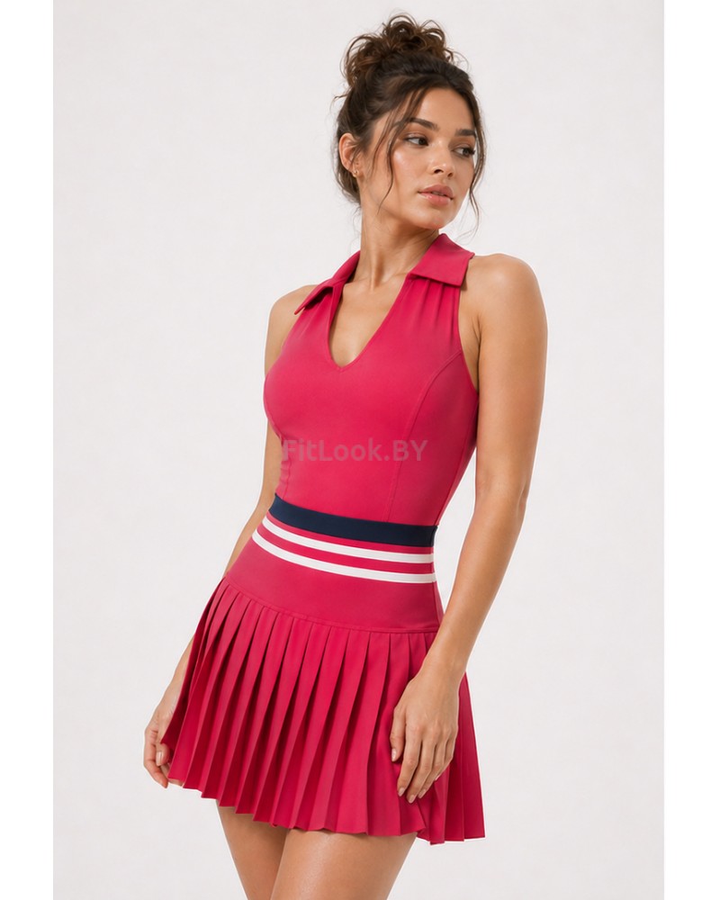 Теннисный костюм женский (юбка + поло)  Padel Core Pink