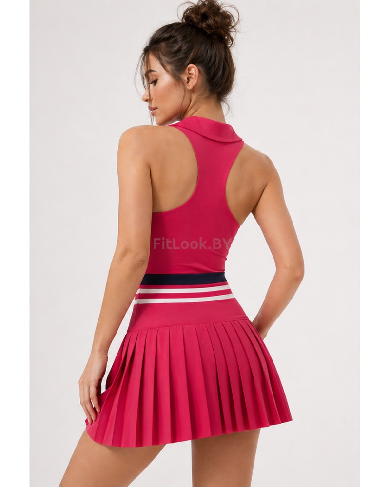 Теннисный костюм женский (юбка + поло)  Padel Core Pink