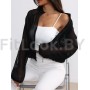 Бомбер из перфорированной сетки Mesh Zip Чёрный