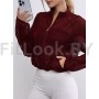 Бомбер из перфорированной сетки Mesh Zip бордовый
