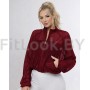 Бомбер из перфорированной сетки Mesh Zip бордовый