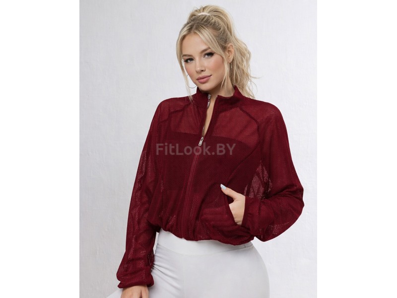 Рашгард-сетка FITBASE Mesh Zip Wine