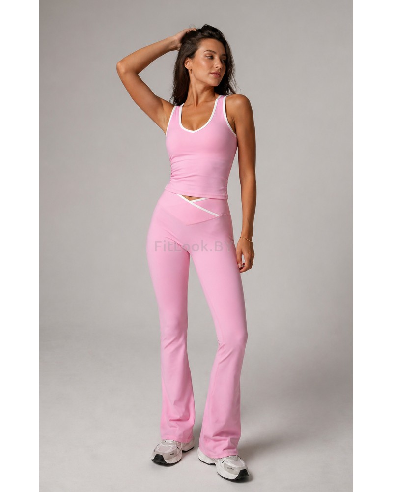 Спортивные брюки клёш Contour Pink