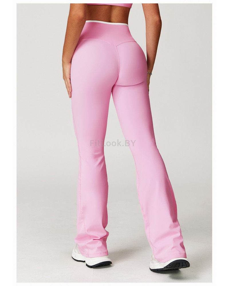 Спортивные брюки клёш Contour Pink