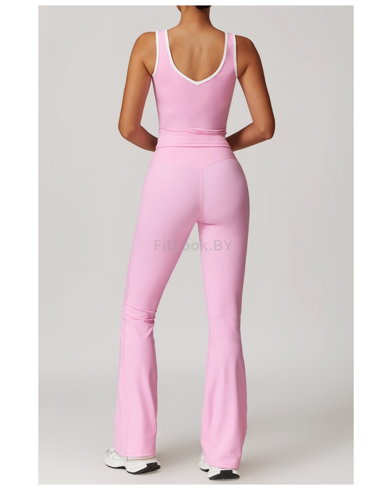 Спортивные брюки клёш Contour Pink