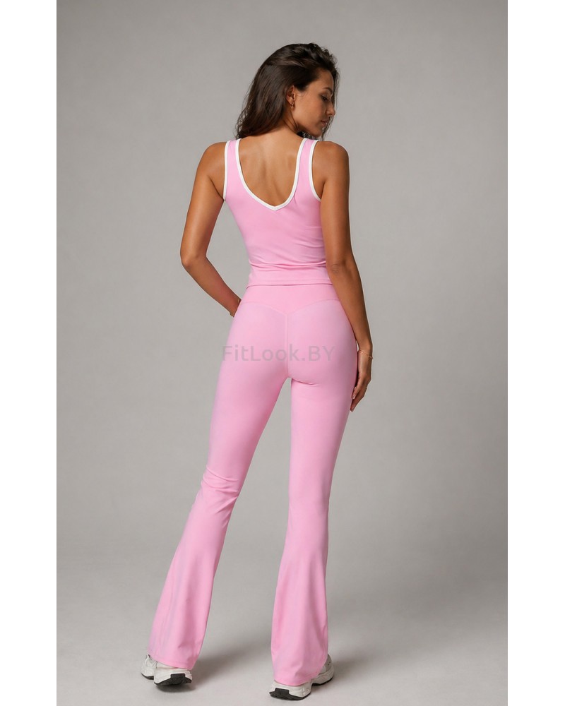 Спортивные брюки клёш Contour Pink