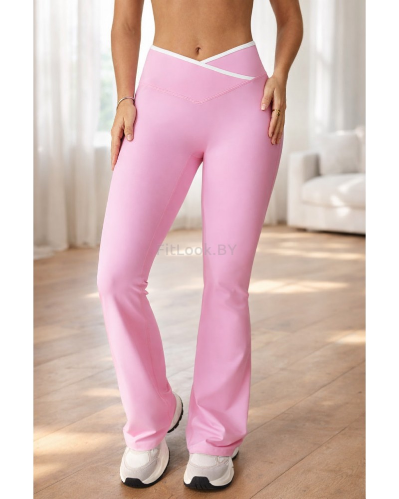 Спортивные брюки клёш Contour Pink