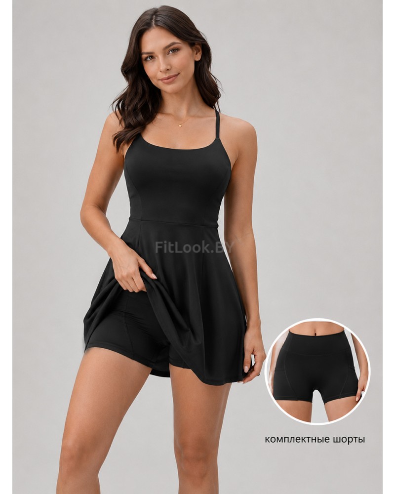 Спортивное платье с шортами Active Flow Black