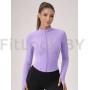 Рашгард Flex Lavender— спортивный лонгслив на молнии