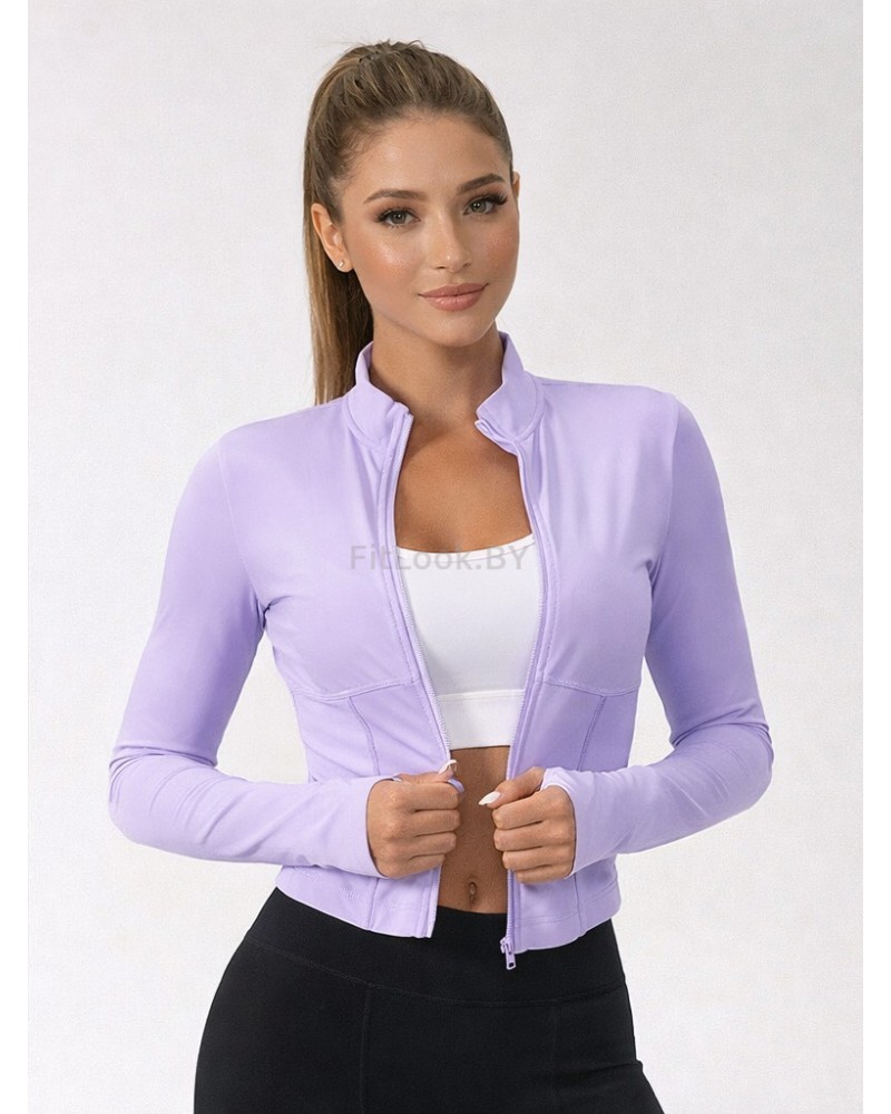 Рашгард Flex Lavender— спортивный лонгслив на молнии