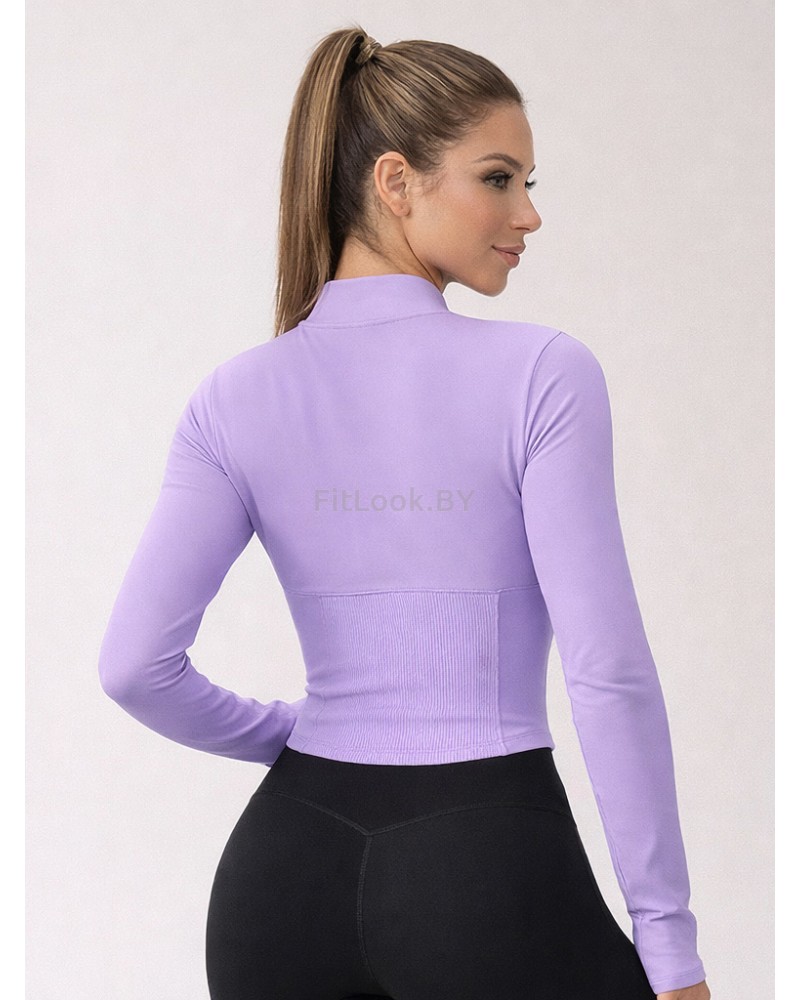 Рашгард Flex Lavender— спортивный лонгслив на молнии