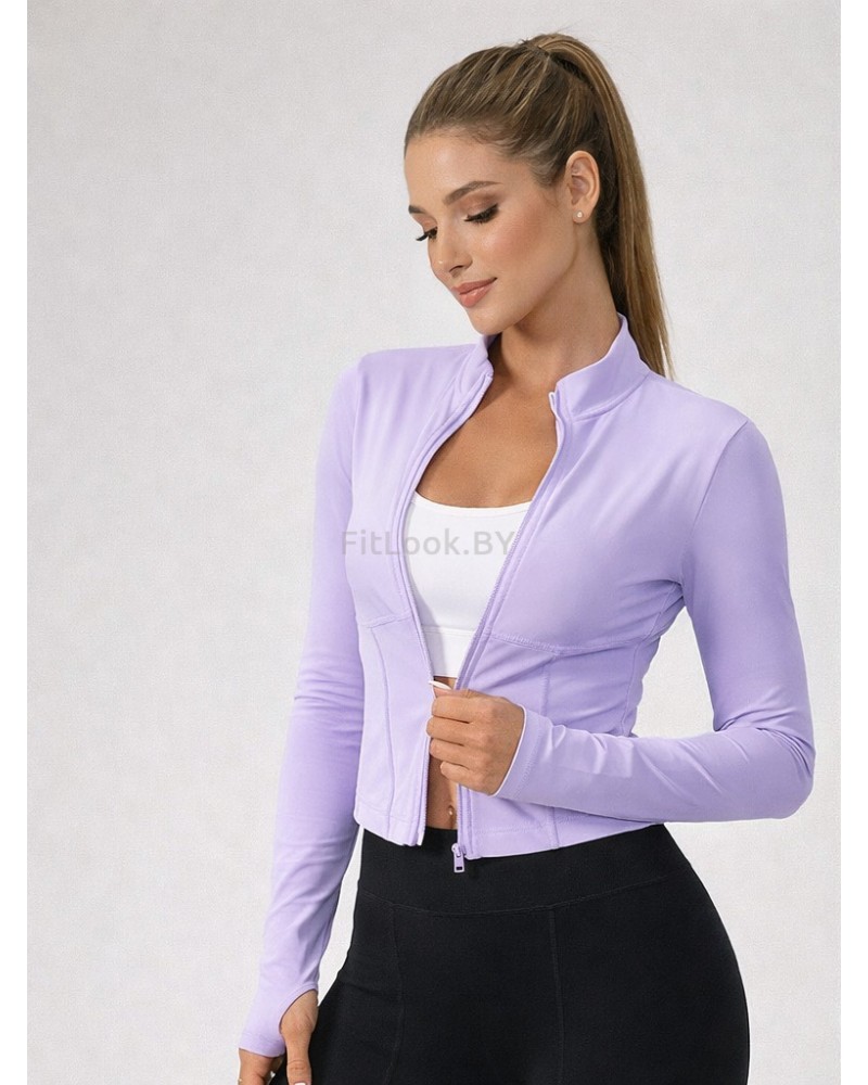 Рашгард Flex Lavender— спортивный лонгслив на молнии