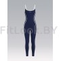 Моделирующий комбинезон с контрастными кантами Contrast Edge Long Blue
