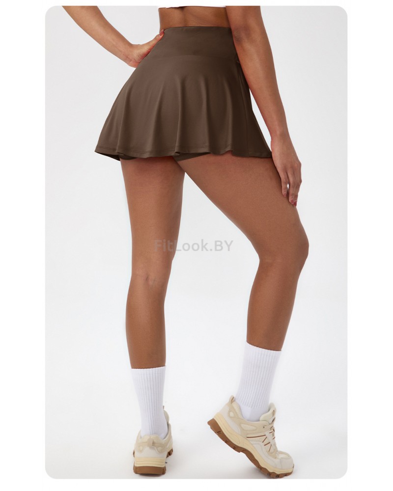 Юбка-шорты женская спортивная Flex Skirt коричневая 