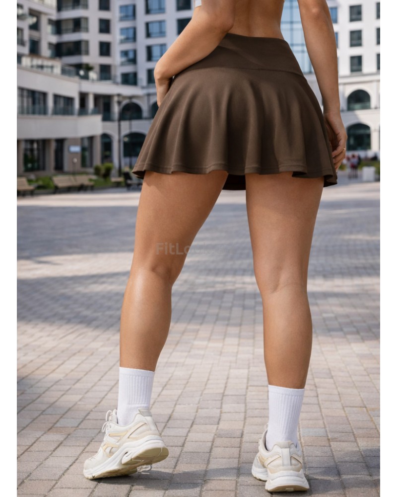 Юбка-шорты женская спортивная Flex Skirt коричневая 