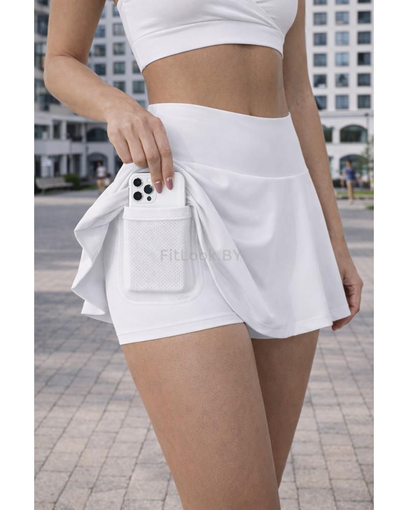 Юбка-шорты женская спортивная Flex Skirt белая