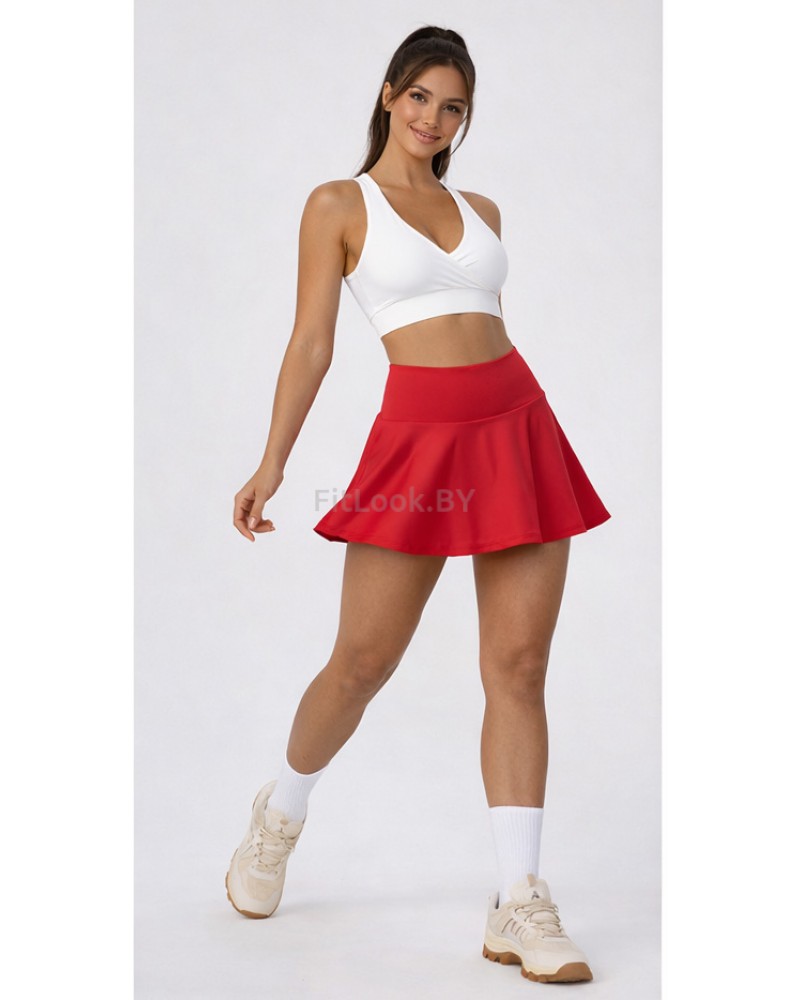 Юбка-шорты женская спортивная Flex Skirt красная