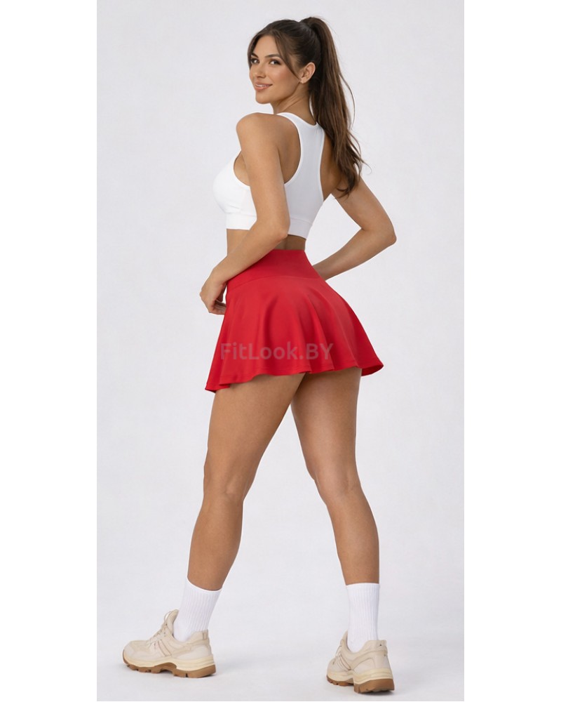 Юбка-шорты женская спортивная Flex Skirt красная