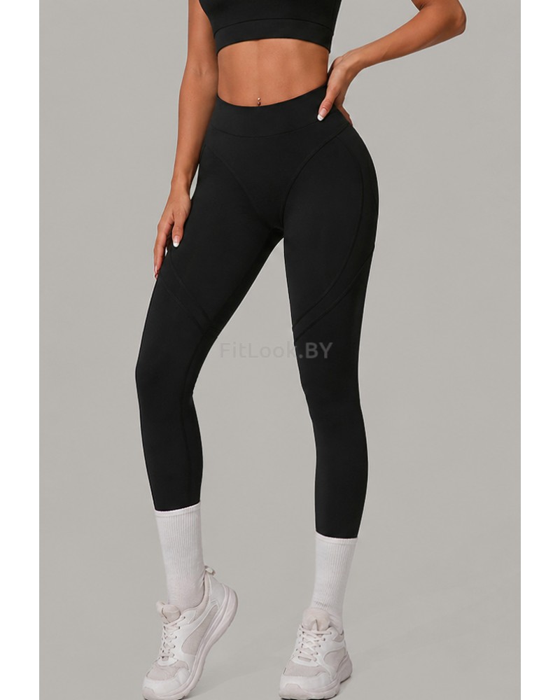 Леггинсы FITBASE Bikini Leggins с высокой посадкой (чёрные)