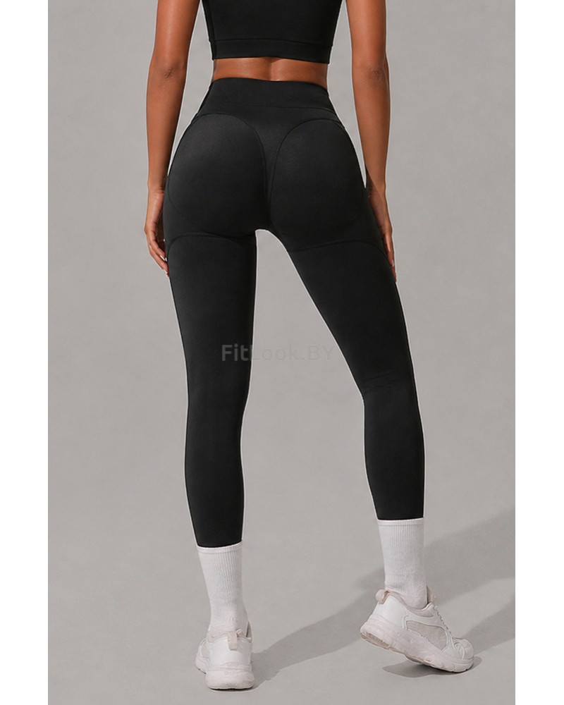 Леггинсы FITBASE Bikini Leggins с высокой посадкой (чёрные)