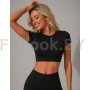 Топ FITBASE Classic Rash укороченный (чёрный, без чашек)