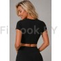 Топ FITBASE Classic Rash укороченный (чёрный, без чашек)