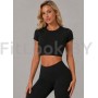 Топ FITBASE Classic Rash укороченный (чёрный, без чашек)