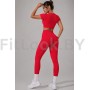 Леггинсы FITBASE Bikini Leggins с высокой посадкой (красные)