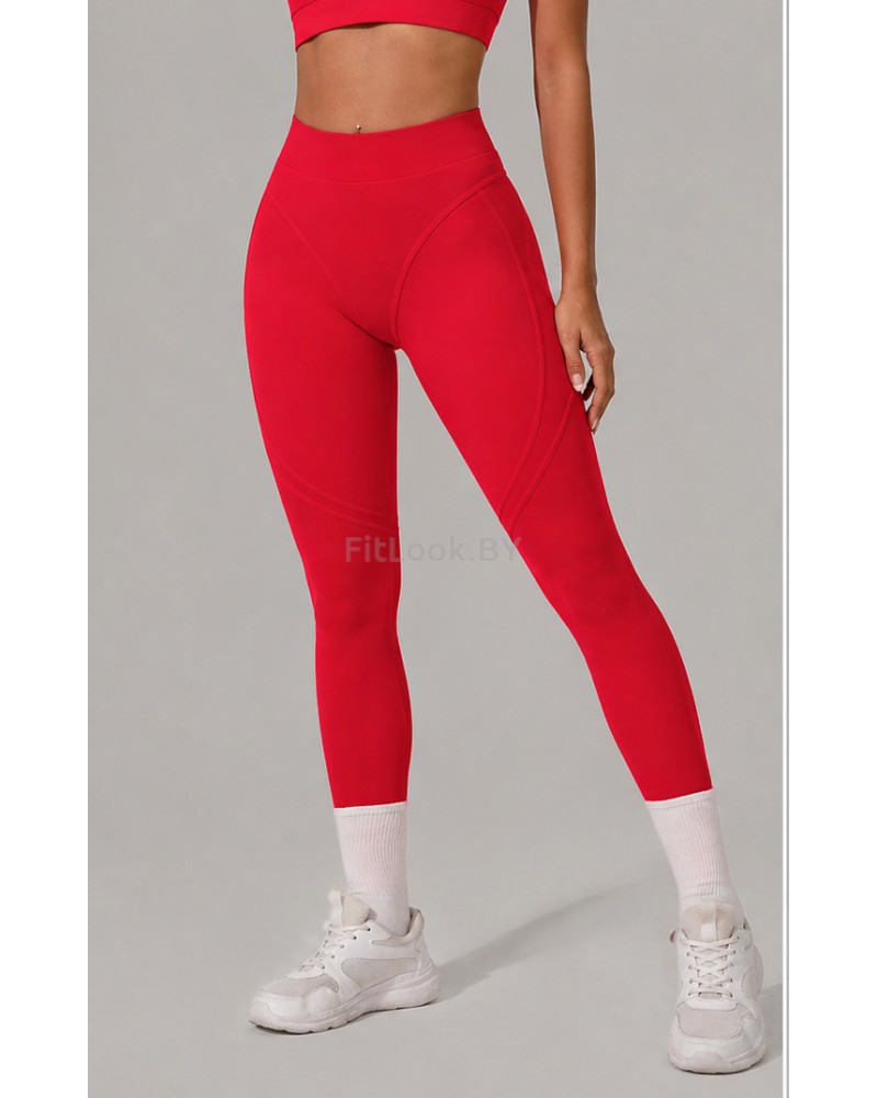 Леггинсы FITBASE Bikini Leggins с высокой посадкой (красные)