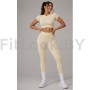Леггинсы FITBASE Bikini Leggins с высокой посадкой (кремовые)