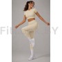 Леггинсы FITBASE Bikini Leggins с высокой посадкой (кремовые)