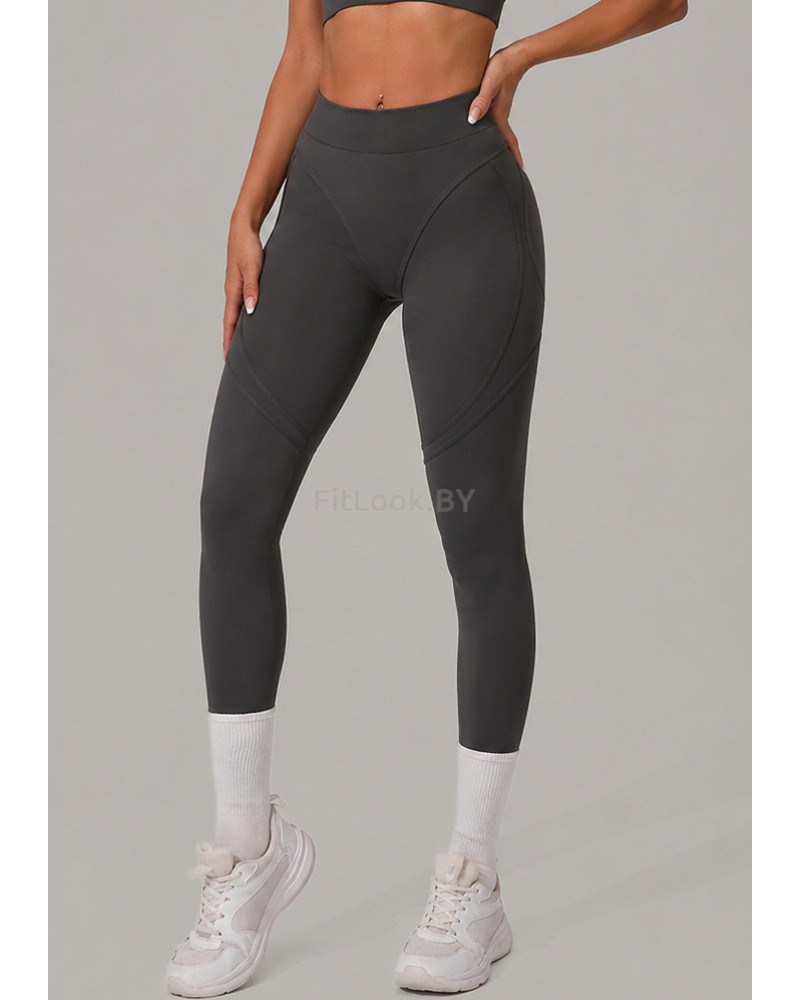 Леггинсы FITBASE Bikini Leggins с высокой посадкой (серые)