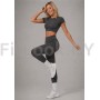 Леггинсы FITBASE Bikini Leggins с высокой посадкой (серые)