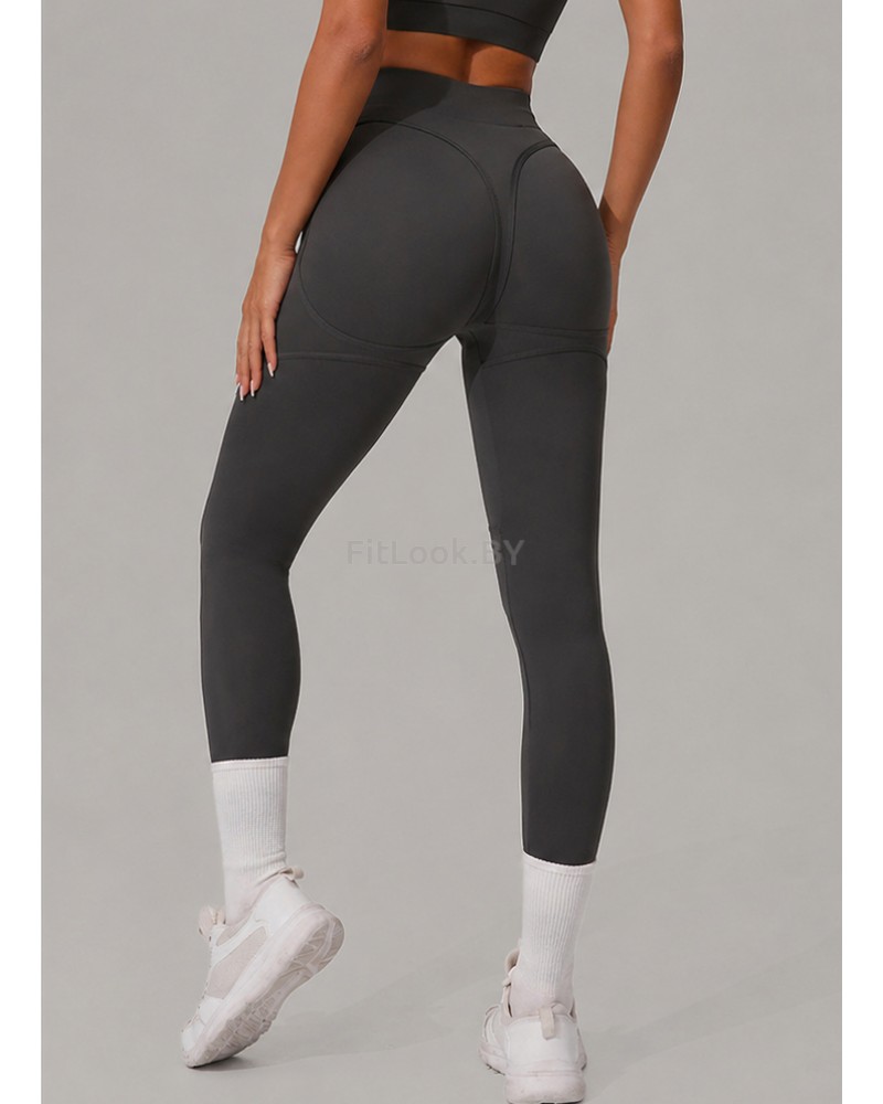 Леггинсы FITBASE Bikini Leggins с высокой посадкой (серые)