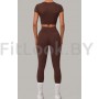 Леггинсы FITBASE Bikini Leggins с высокой посадкой (коричневые)