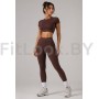 Леггинсы FITBASE Bikini Leggins с высокой посадкой (коричневые)