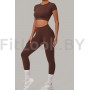 Леггинсы FITBASE Bikini Leggins с высокой посадкой (коричневые)