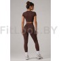 Топ FITBASE Classic Rash укороченный (коричневый, без чашек)