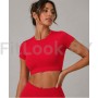 Топ FITBASE Classic Rash укороченный (красный, без чашек)