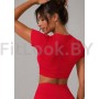 Топ FITBASE Classic Rash укороченный (красный, без чашек)